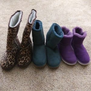 Two pairs of UGG boots and Woman's size nine boots